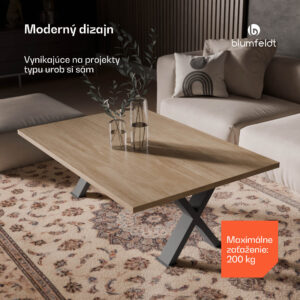 Blumfeldt UrbanFodge X nohy stola, moderný dizajn, pre projekty DIY, nosnosť 200 kg