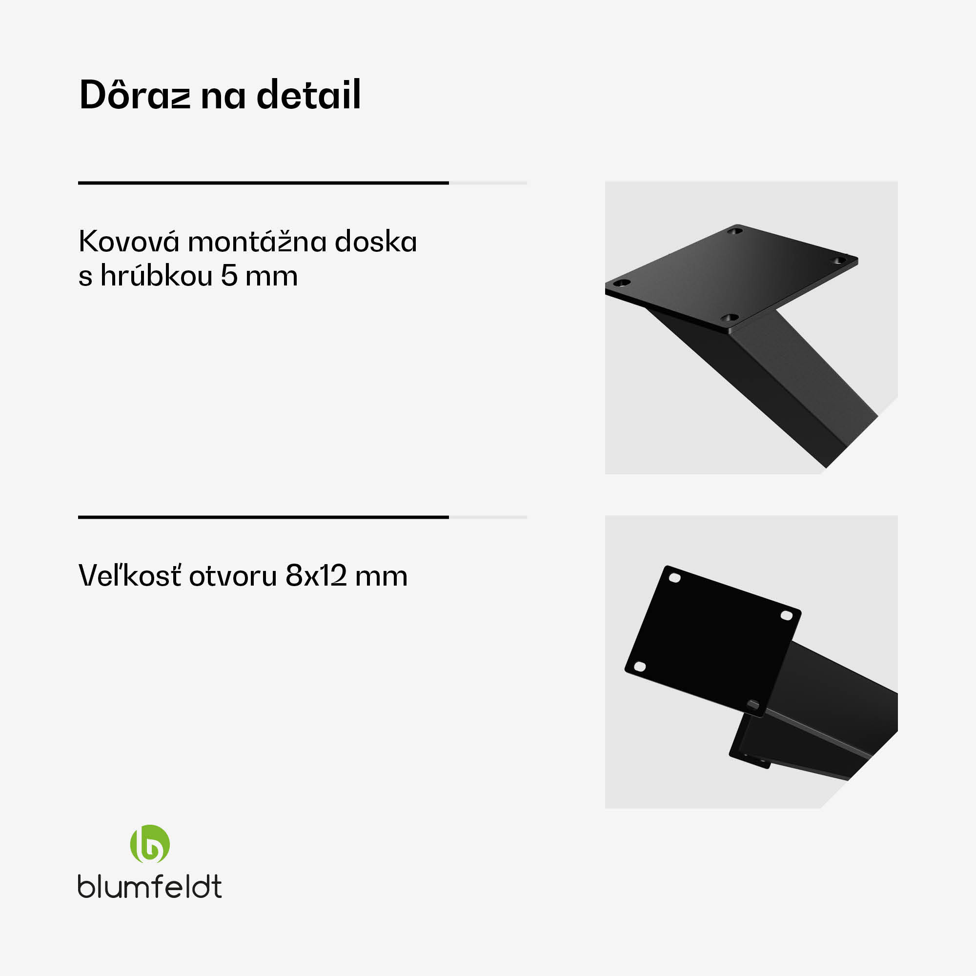 Blumfeldt UrbanFodge X nohy stola, moderný dizajn, pre projekty DIY, nosnosť 200 kg – Obrázok 3