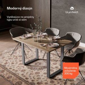 Blumfeldt UrbanFodge U nohy stola, Moderný dizajn, Pre projekty DIY, Nosnosť 200 kg