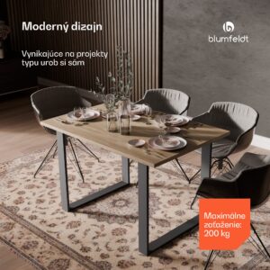 Blumfeldt UrbanFodge U nohy stola, Moderný dizajn, Pre projekty DIY, Nosnosť 200 kg