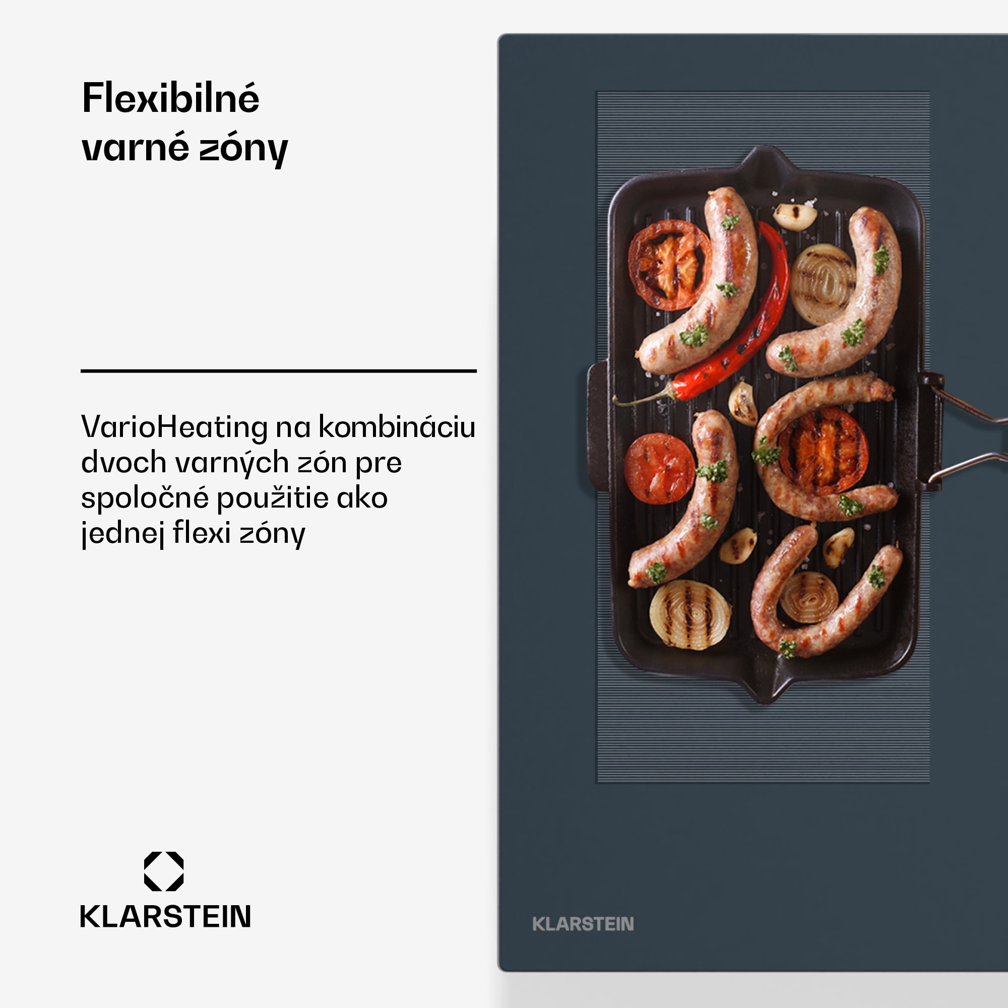 Klarstein Delicatessa 90 Flex vstavaná indukčná varná doska, 9500 W, Flexi zóna, Booster, Indukcia – Obrázok 3