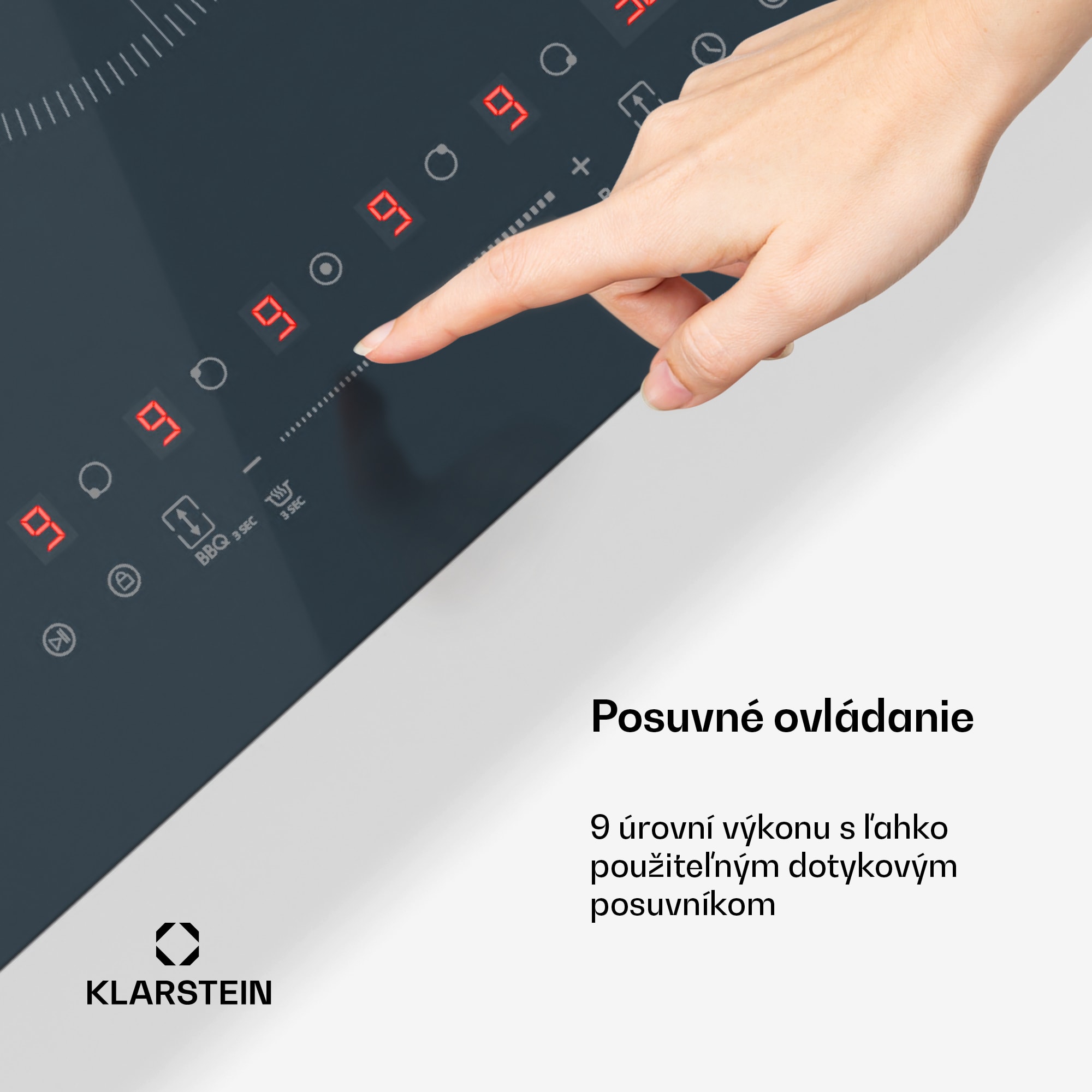 Klarstein Delicatessa 90 Flex vstavaná indukčná varná doska, 9500 W, Flexi zóna, Booster, Indukcia – Obrázok 4