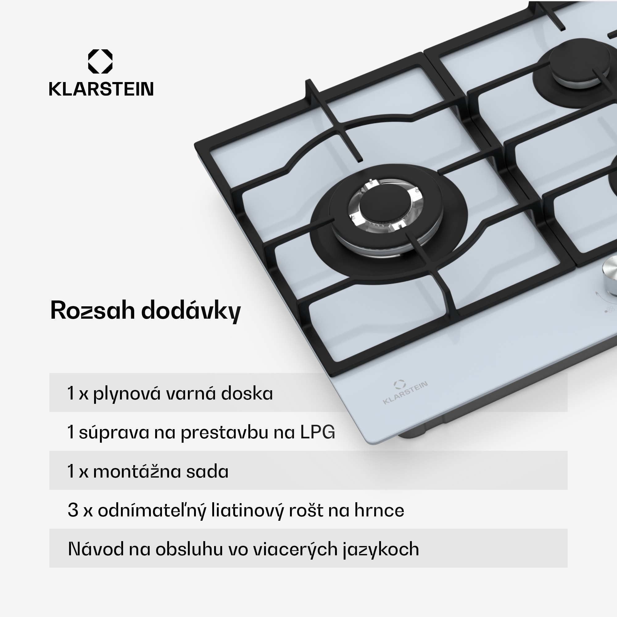 Klarstein Ignito Chef Edition plynová varná doska, 5 Horákov, elektr. zapaľovanie, Wok, na skvapalnený alebo zemný plyn – Obrázok 5