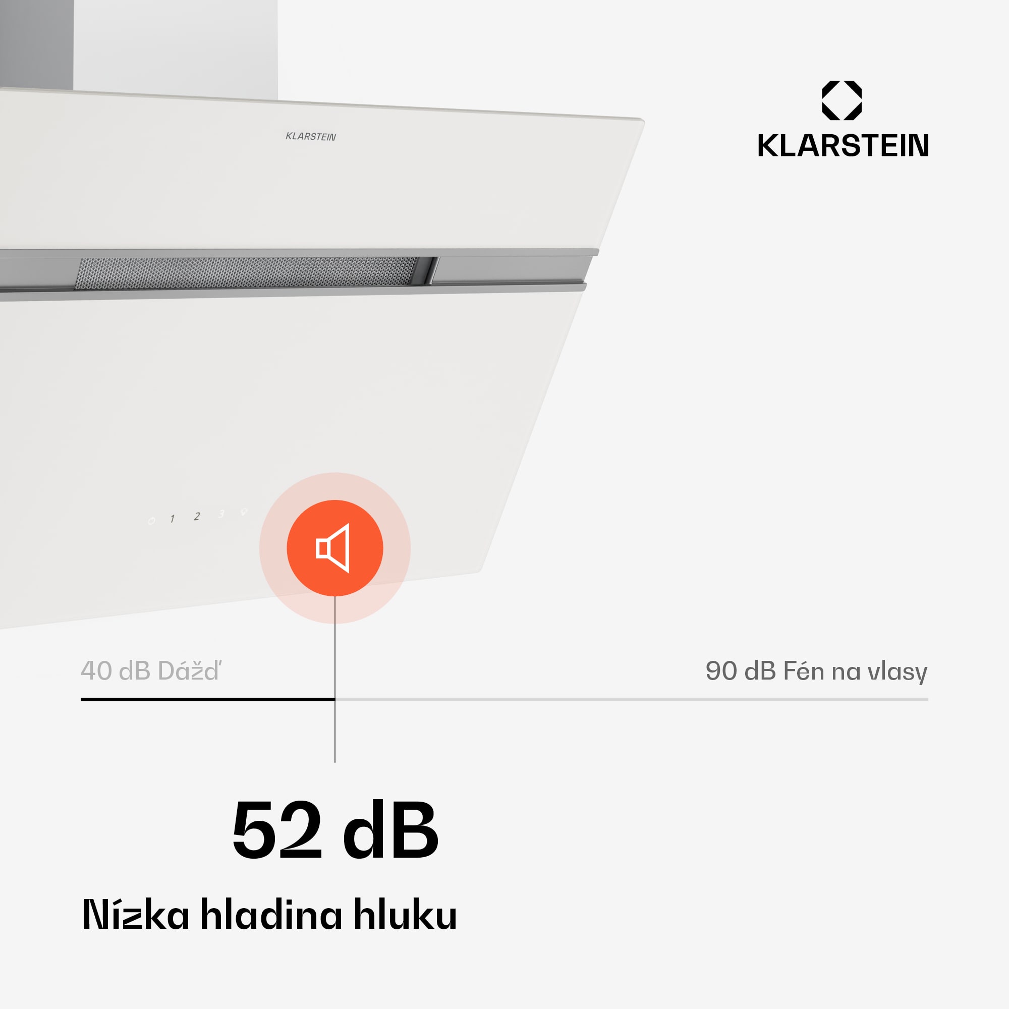 Klarstein Alina digestor, 60 cm, 600 m³/h, Tichý, EEK A – Obrázok 3