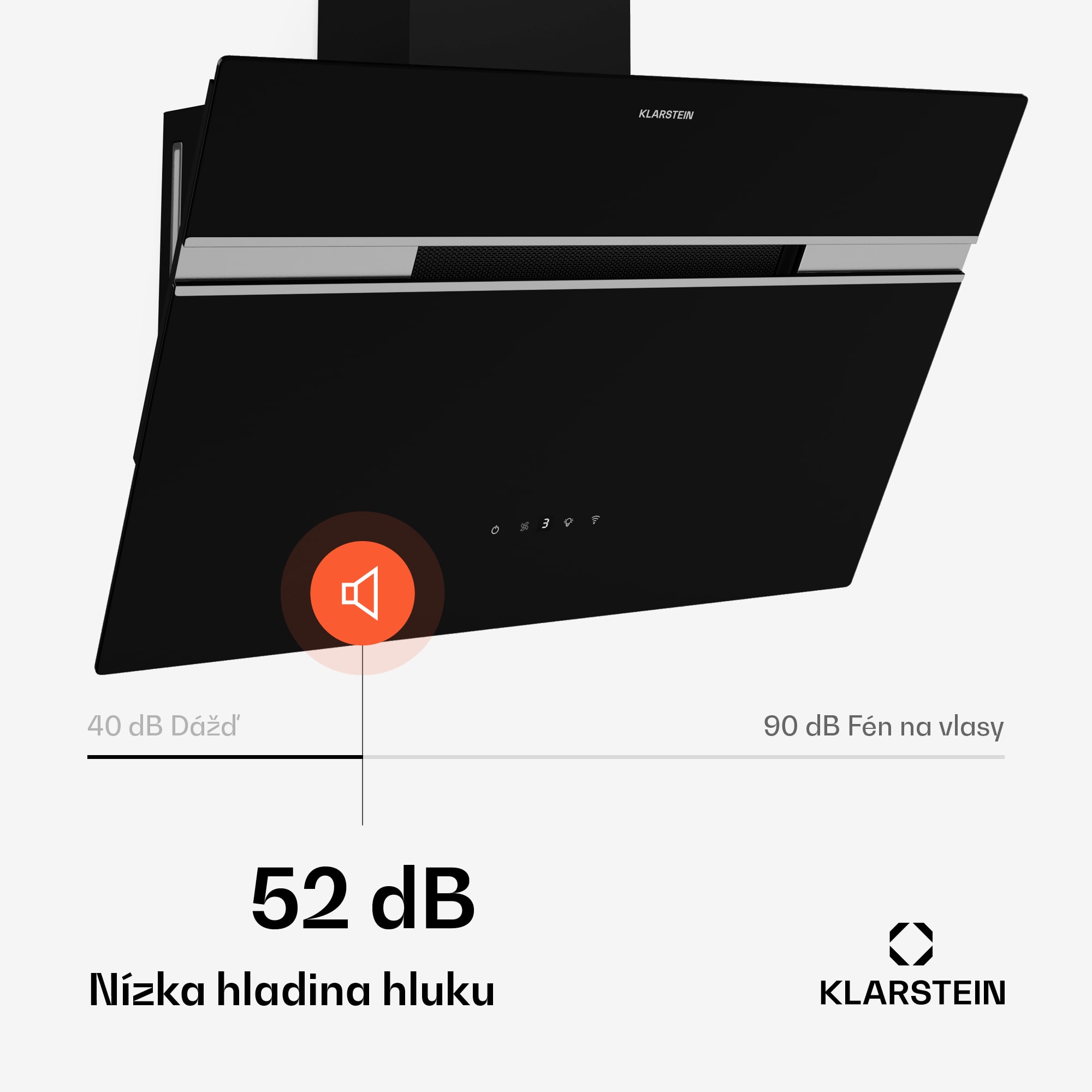 Klarstein Alina digestor, 60 cm, Smart, 600 m³/h, Tichý, EEK A – Obrázok 3