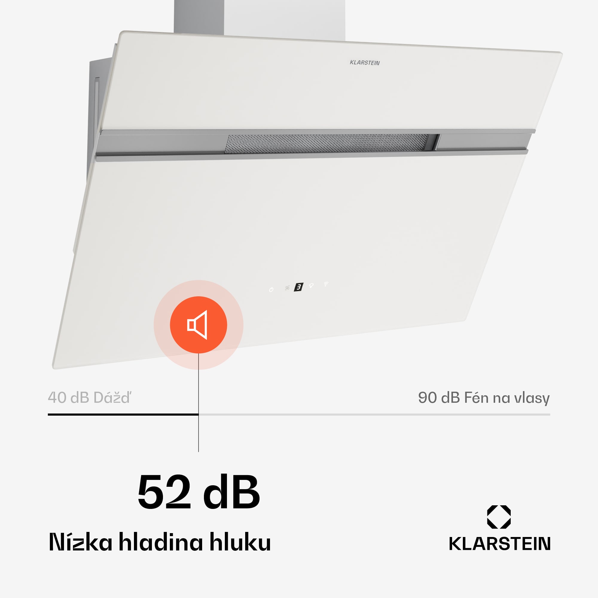 Klarstein Alina digestor, 60 cm, Smart, 600 m³/h, Tichý, EEK A – Obrázok 3