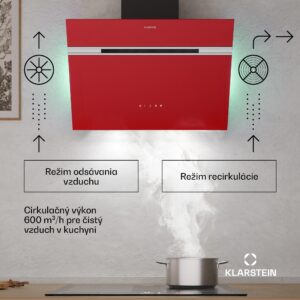 Klarstein Alina digestor, 60 cm, 600 m³/h, Tichý, EEK A