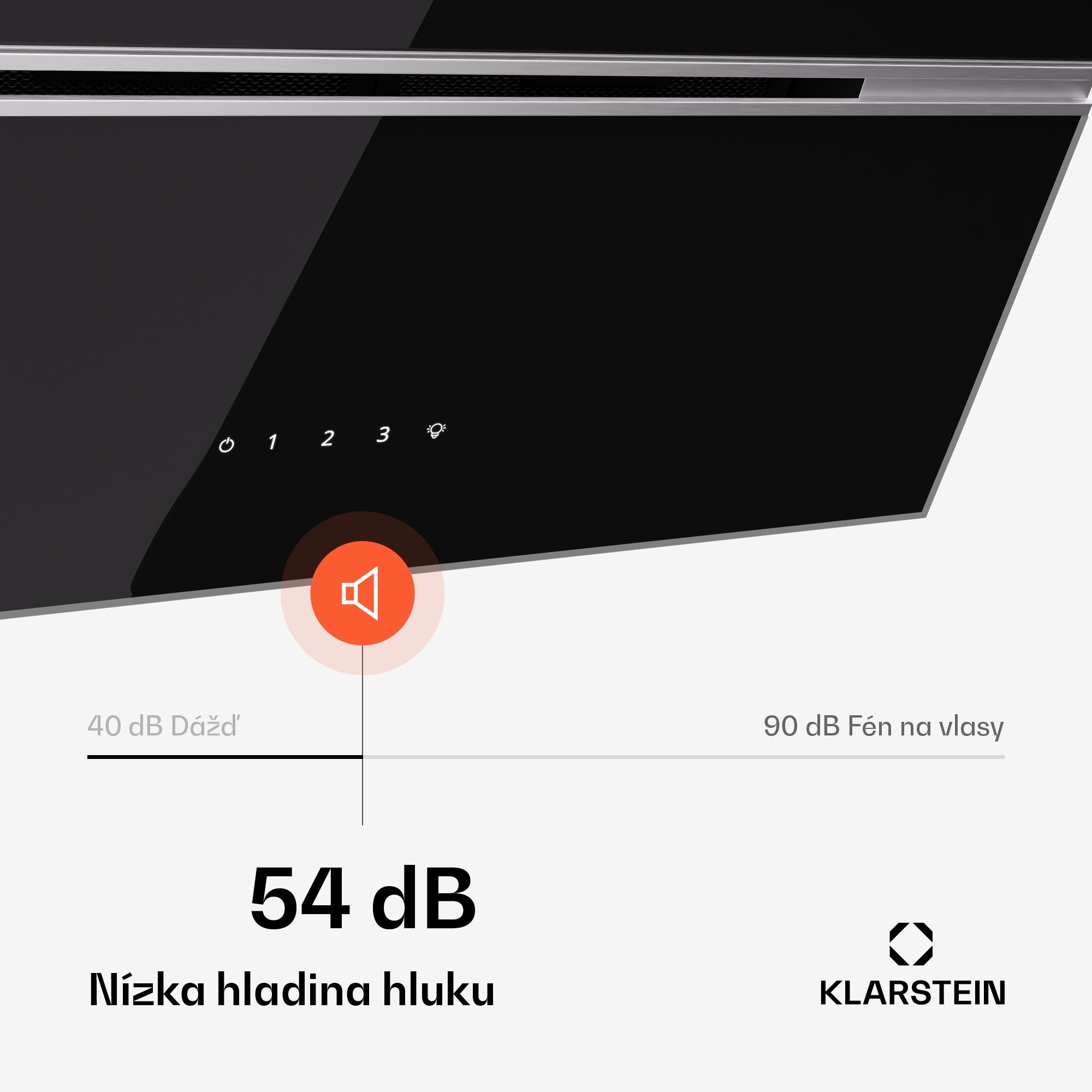 Klarstein Alina digestor, 80 cm, 600 m³/h, Tichý, EEK A – Obrázok 3