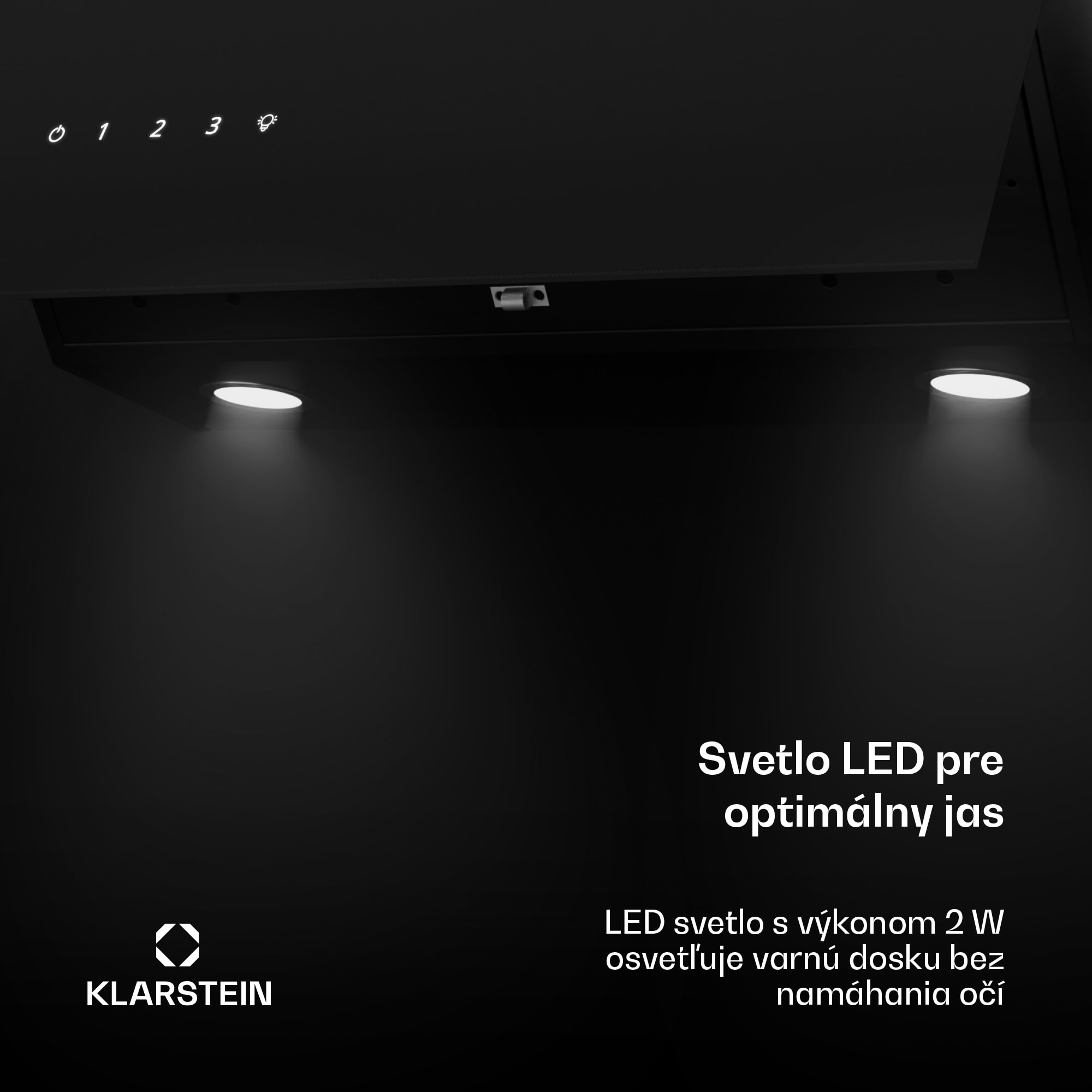 Klarstein Alina digestor, 80 cm, 600 m³/h, Tichý, EEK A – Obrázok 4