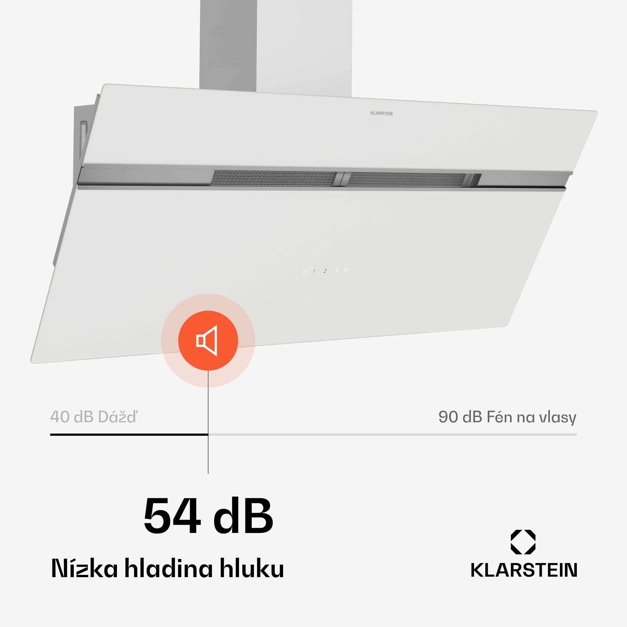 Klarstein Alina digestor, 90 cm, 615 m³/h, Tichý, EEK A – Obrázok 3