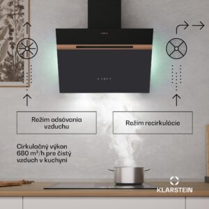 Klarstein Alina digestor, 60 cm, 680 m³/h, Tichý, EEK A++