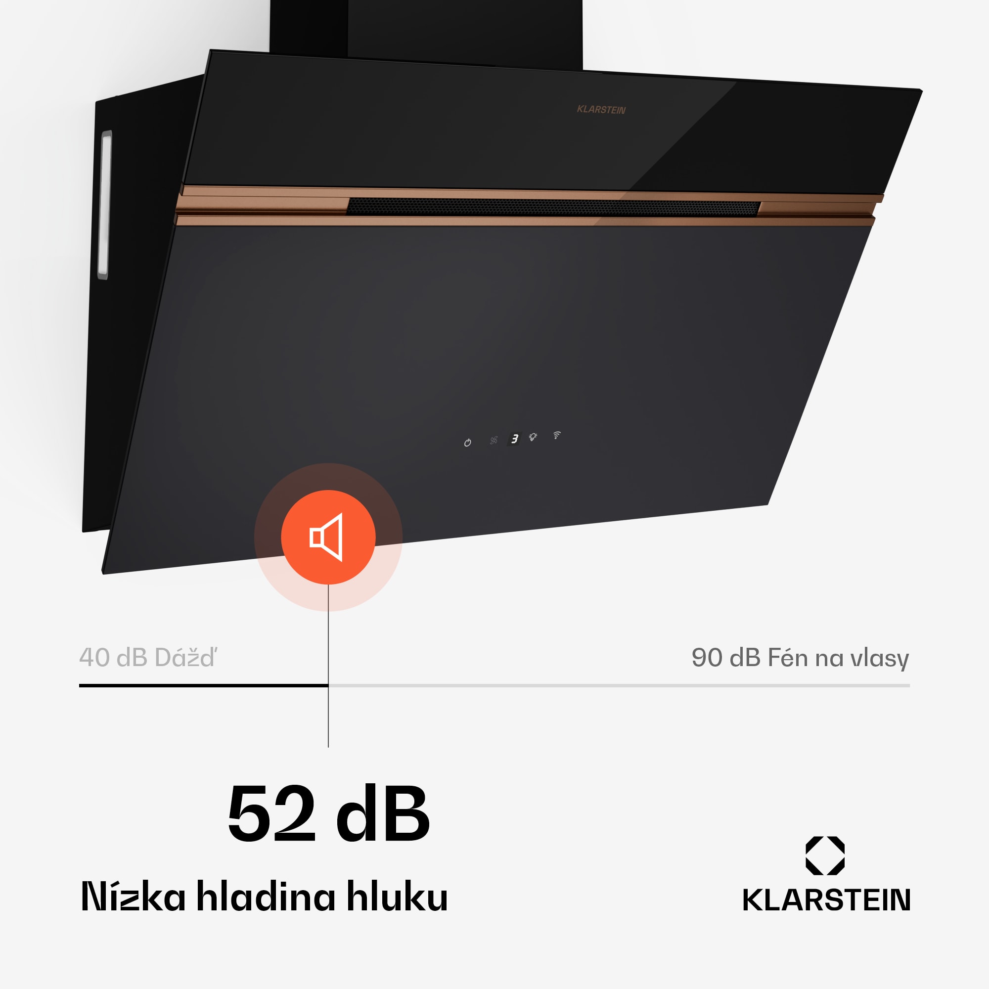 Klarstein Alina digestor, 60 cm, 680 m³/h, Tichý, EEK A++ – Obrázok 3