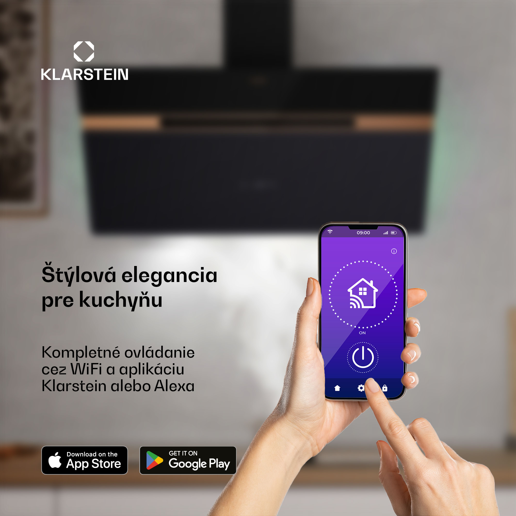 Klarstein Alina digestor, 90 cm, 690 m³/h, Tichý, EEK A++ – Obrázok 2