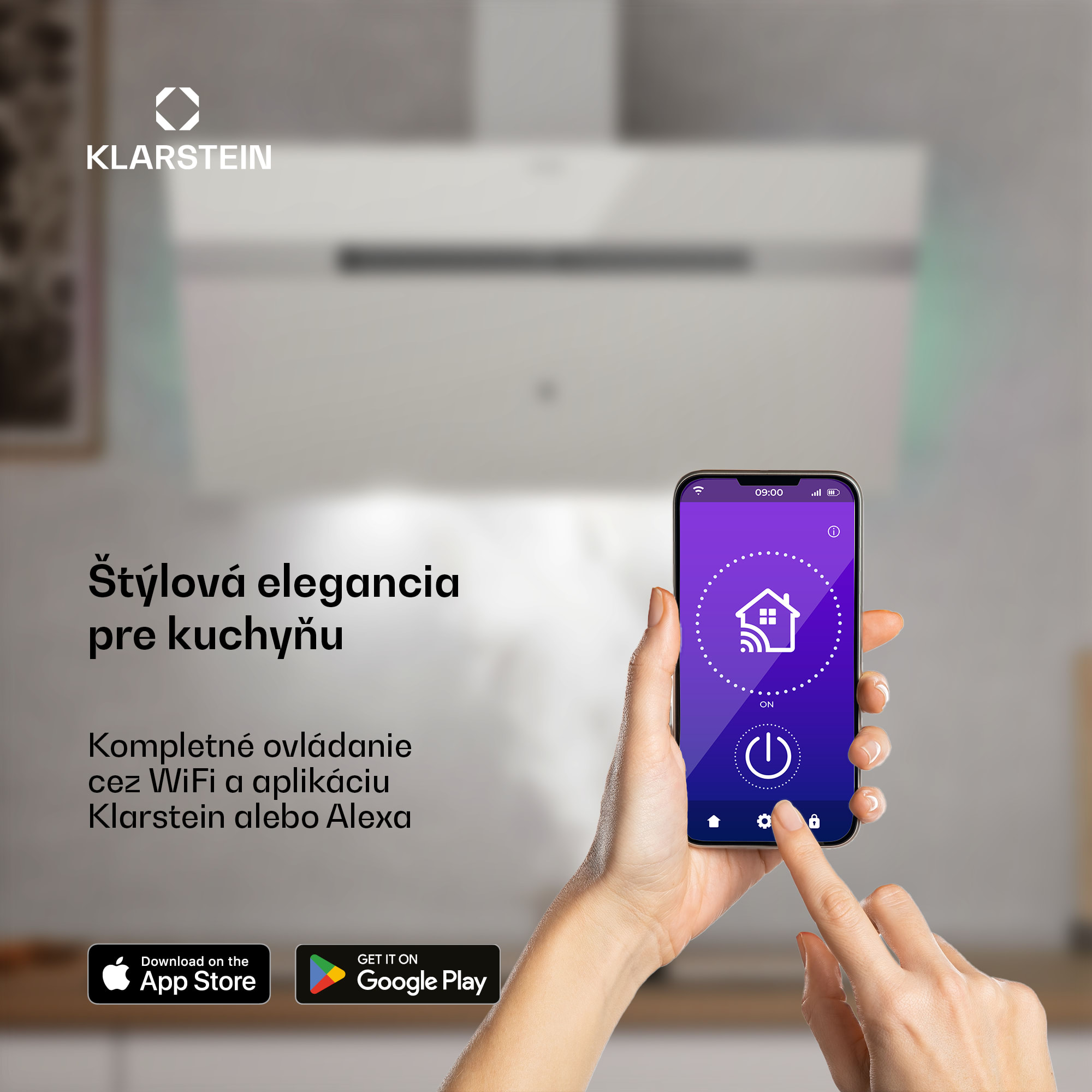 Klarstein Alina digestor, 90 cm, 690 m³/h, Tichý, EEK A++ – Obrázok 2