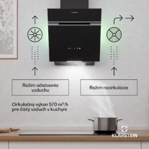 Klarstein Alina digestor, 40 cm, 570 m³/h, Tichý, EEK A
