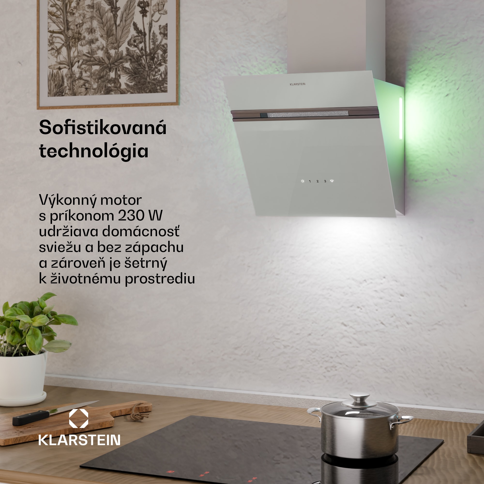 Klarstein Alina digestor, 40 cm, 570 m³/h, Tichý, EEK A – Obrázok 2