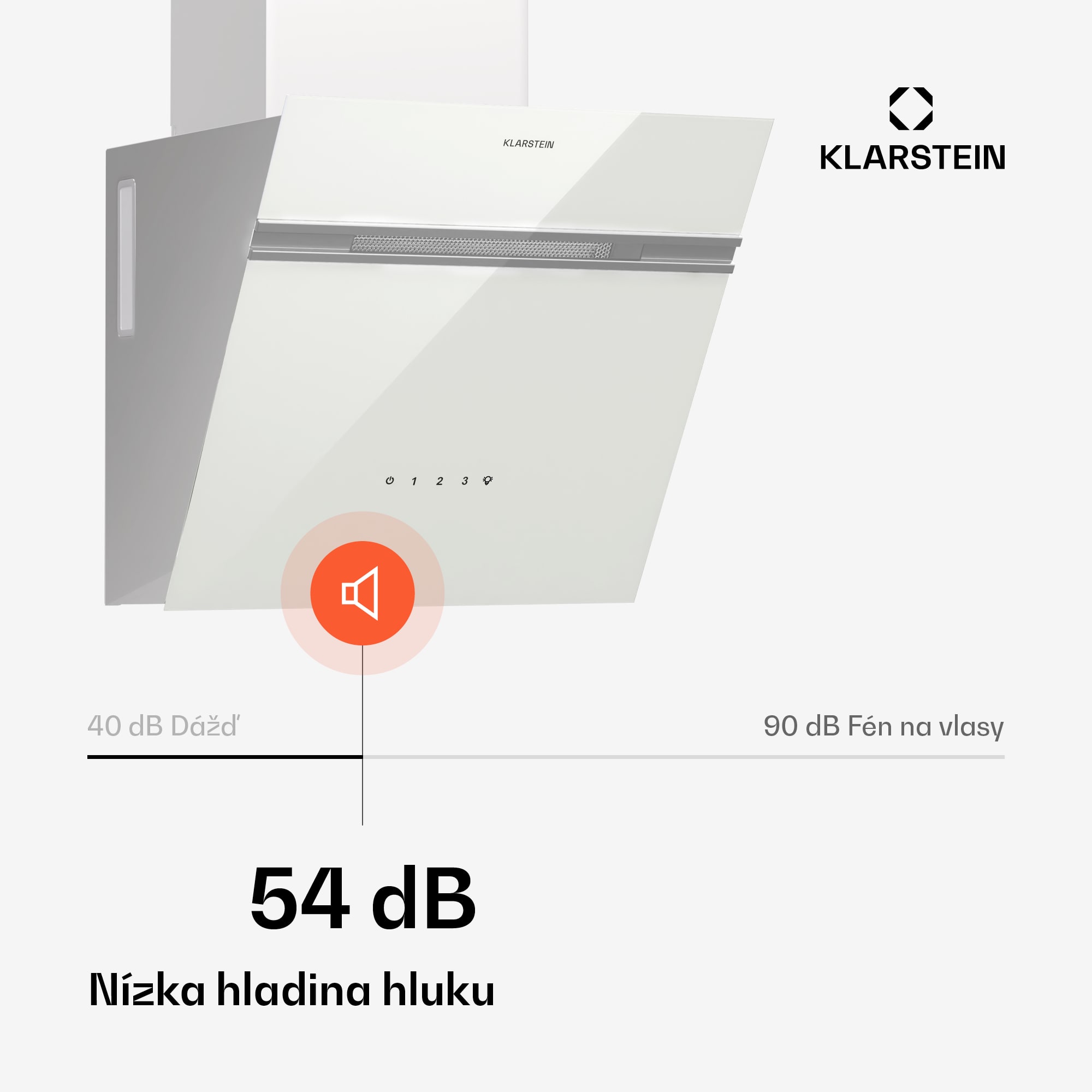 Klarstein Alina digestor, 40 cm, 570 m³/h, Tichý, EEK A – Obrázok 3