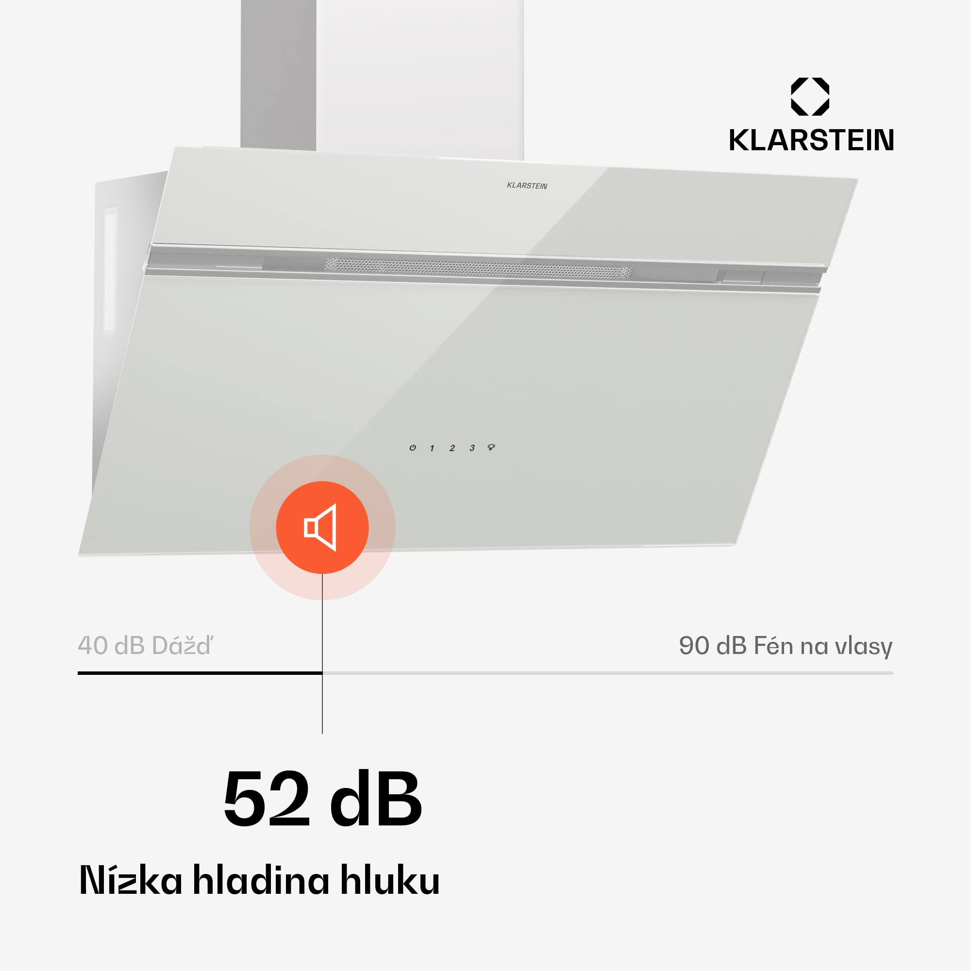 Klarstein Alina digestor, 70 cm, 600 m³/h, Tichý, EEK A – Obrázok 3