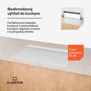 Klarstein Royal Flush Eco digestor, Výsuvný, 714 m³/h, Boost, Dotykové ovládanie, EEK A++