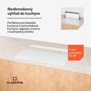 Klarstein Royal Flush Eco digestor, Výsuvný, 714 m³/h, Boost, Dotykové ovládanie, EEK A++