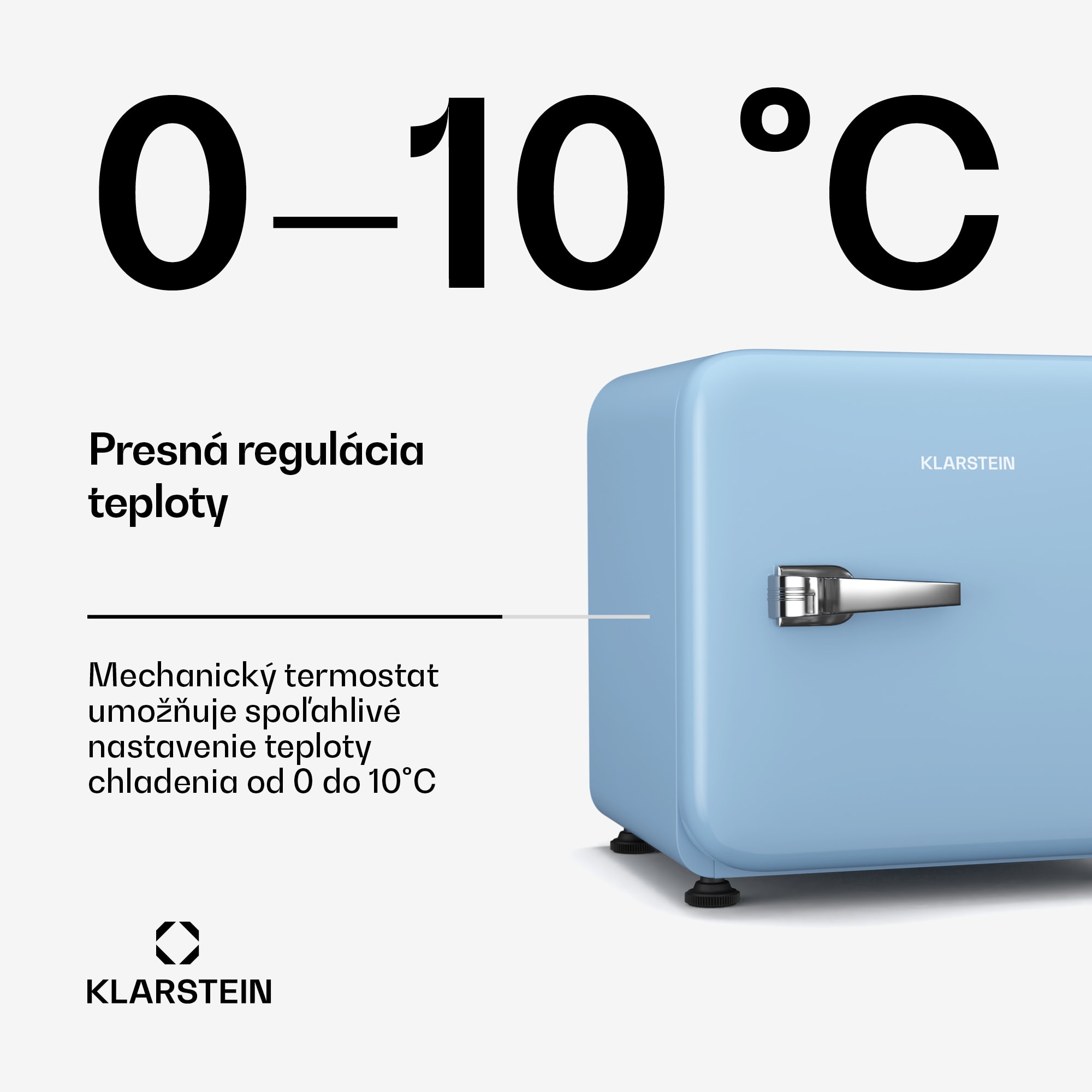 Klarstein Audrey Evo mini chladnička, 43 l, retro dizajn, tichá, kompaktná, 3 farby – Obrázok 3