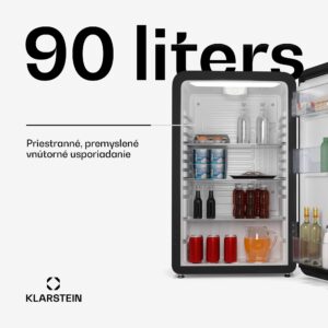 Klarstein Audrey Evo mini chladnička, 90 l, retro dizajn, tichá, kompaktná, 3 farby
