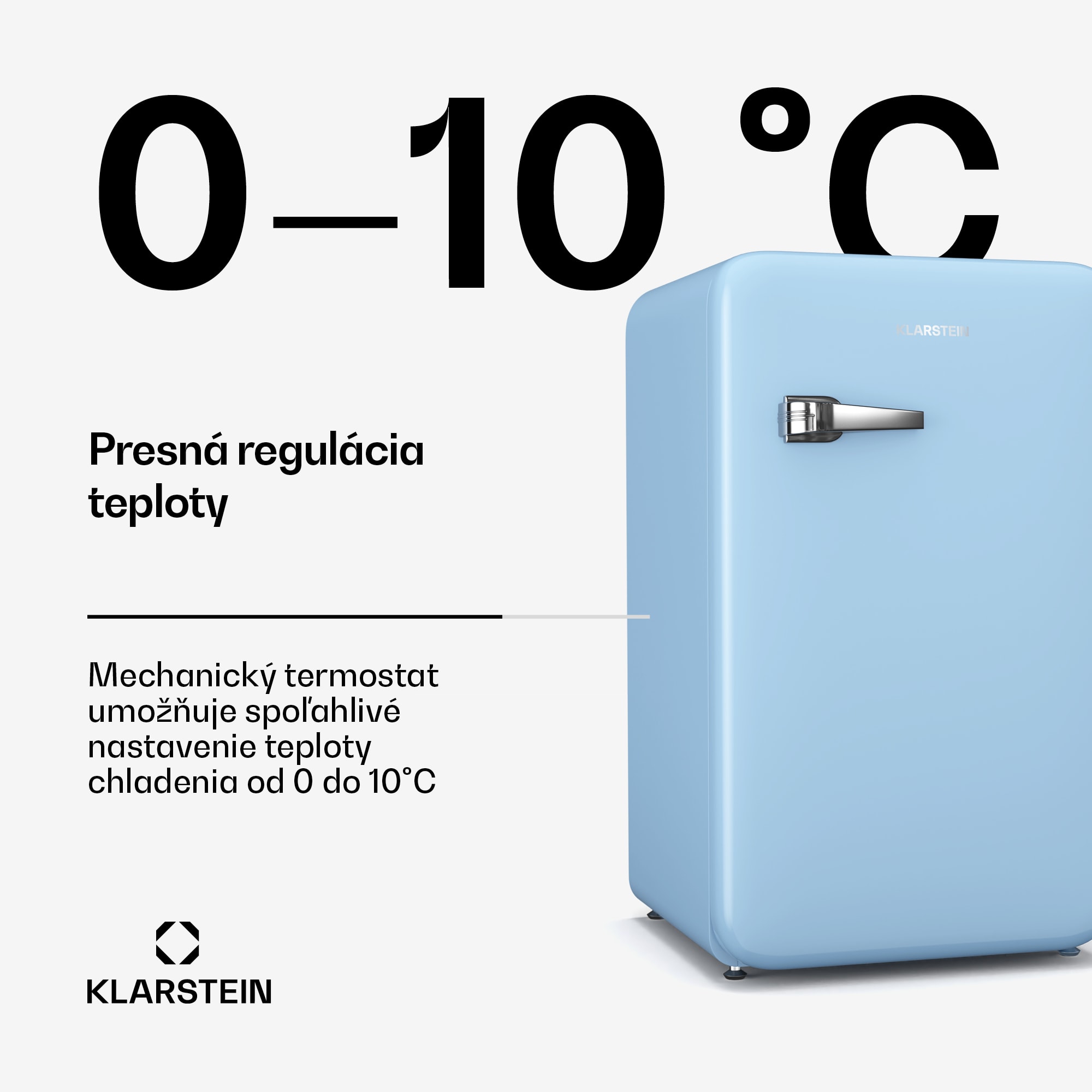 Klarstein Audrey Evo chladnička, 112 l, retro dizajn, tichá, kompaktná, 3 farby – Obrázok 3