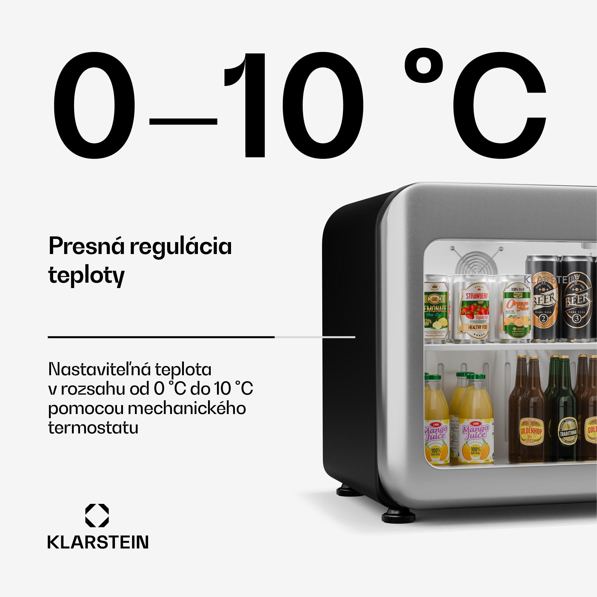 Klarstein Audrey Evo chladnička na nápoje, Retro dizajn, sklenené dvere, 46 L, EEK C – Obrázok 3