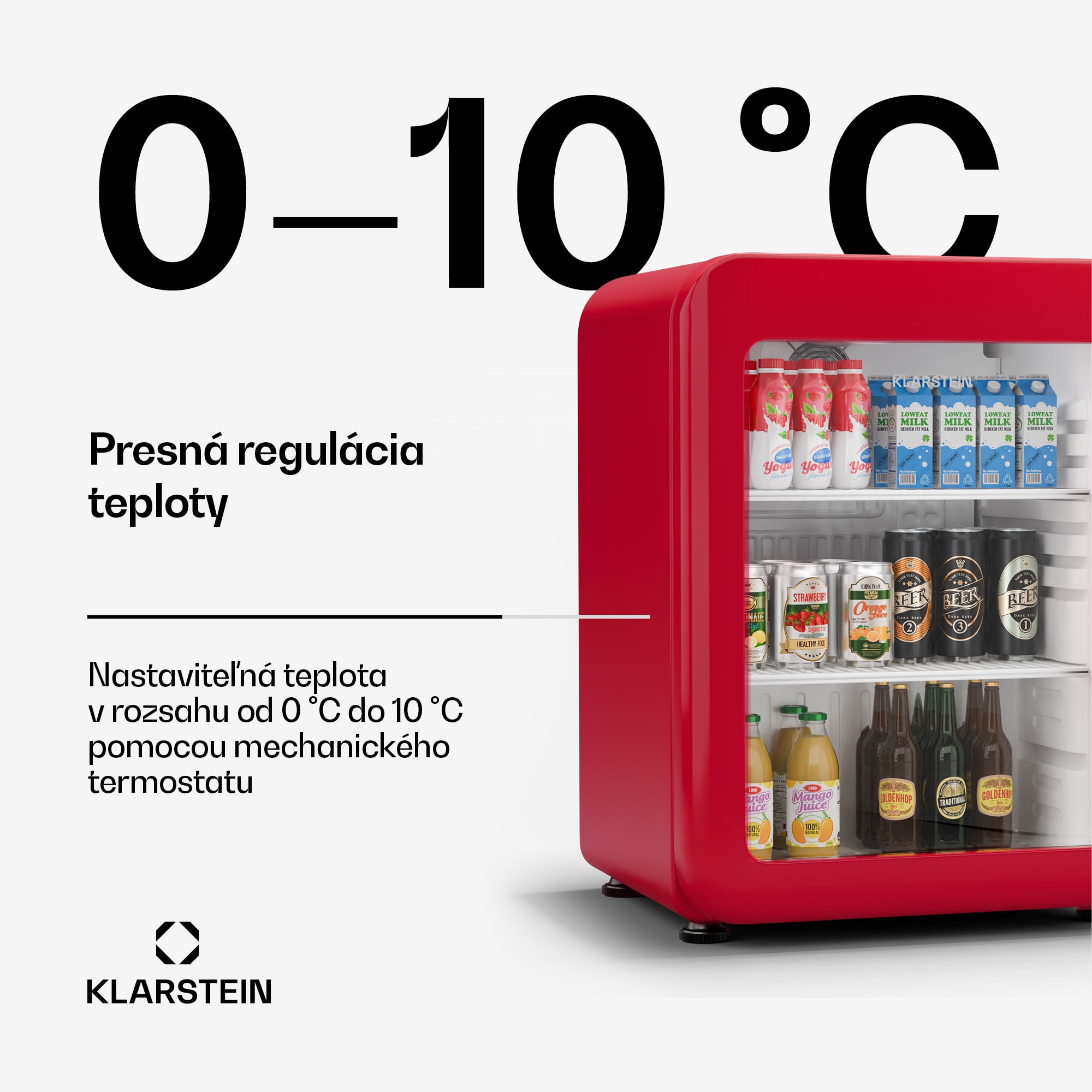 Klarstein Audrey Evo chladnička na nápoje, Retro dizajn, sklenené dvere, 68 L, EEK C – Obrázok 3