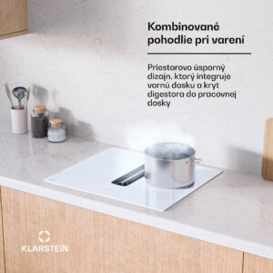 Klarstein AirJet FlexPro Down Air System, Indukčná doska + digestor, Flexi zóna, Booster