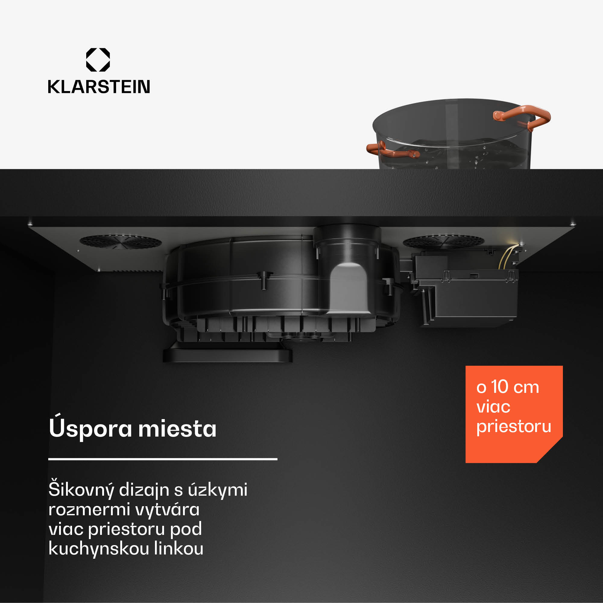 Klarstein AirJet FlexPro Down Air System, Indukčná doska + digestor, Flexi zóna, Booster – Obrázok 5
