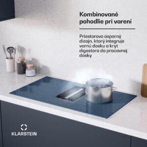 Klarstein AirJet FlexPro Down Air System, Indukčná doska + digestor, Flexi zóna, Booster