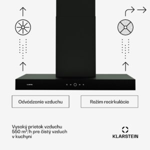 Klarstein SmartEdge digestor, WiFi, tichý, výkonný, LED, 550 m³/h, EEK A+