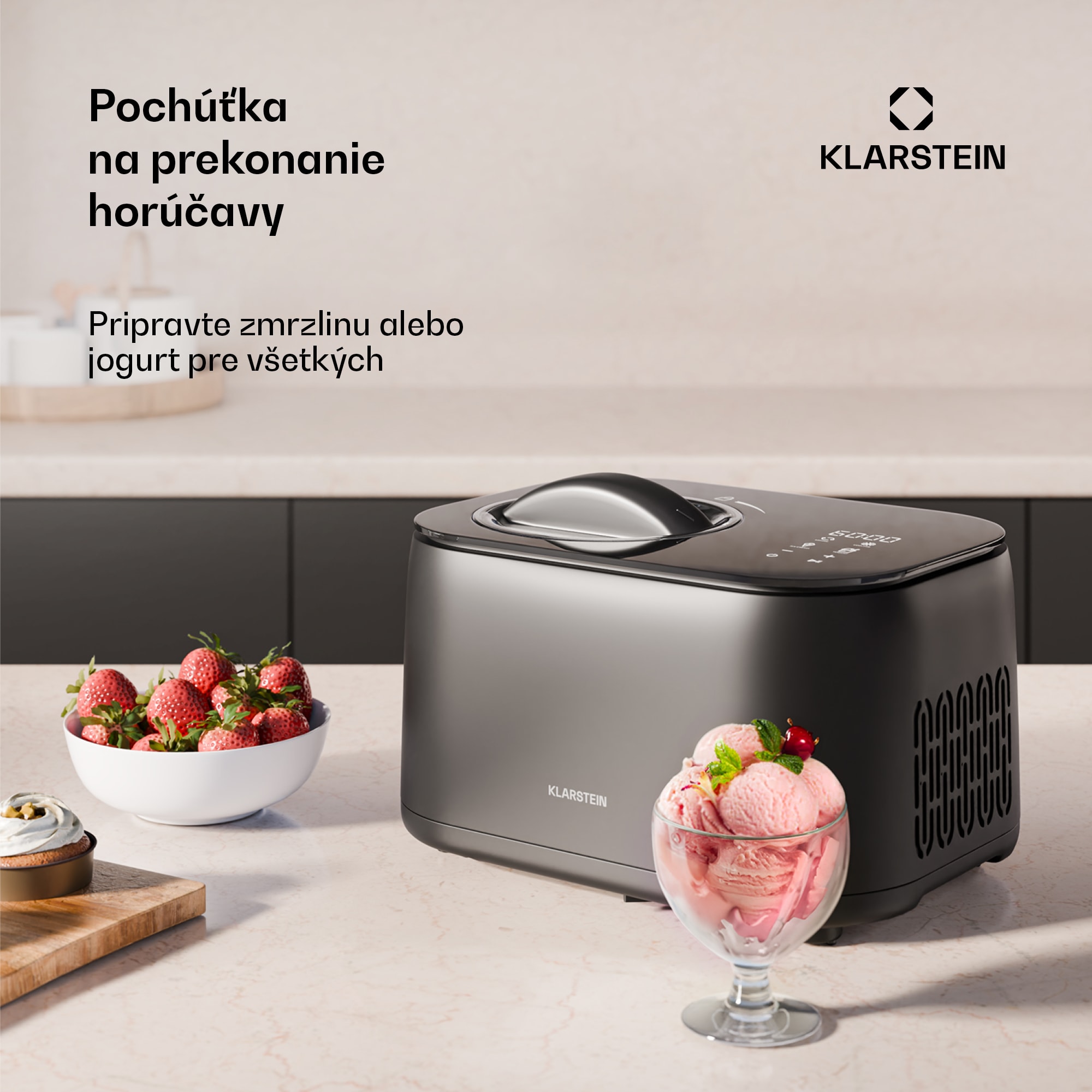 Klarstein FrostFusion zmrzlinovač - výrobník zmrzliny a jogurtu 2 v 1 s funkciou udržiavania chladu – Obrázok 3