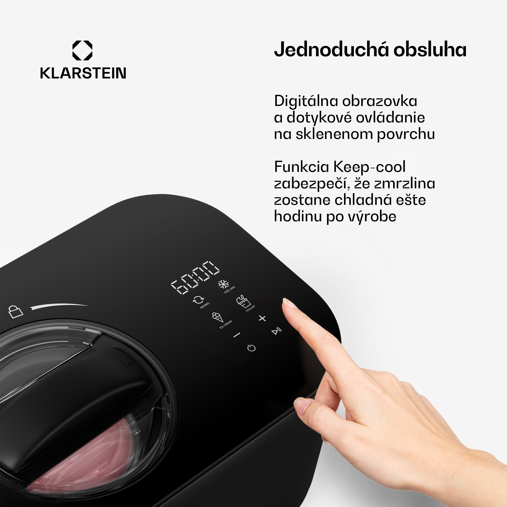 Klarstein FrostFusion zmrzlinovač - výrobník zmrzliny a jogurtu 2 v 1 s funkciou udržiavania chladu – Obrázok 4