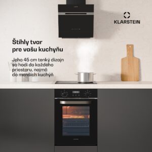 Klarstein SmartSlim rúra, Slim dizajn, 9 funkcií, objem 49 l, jednoduché čistenie, EEK A