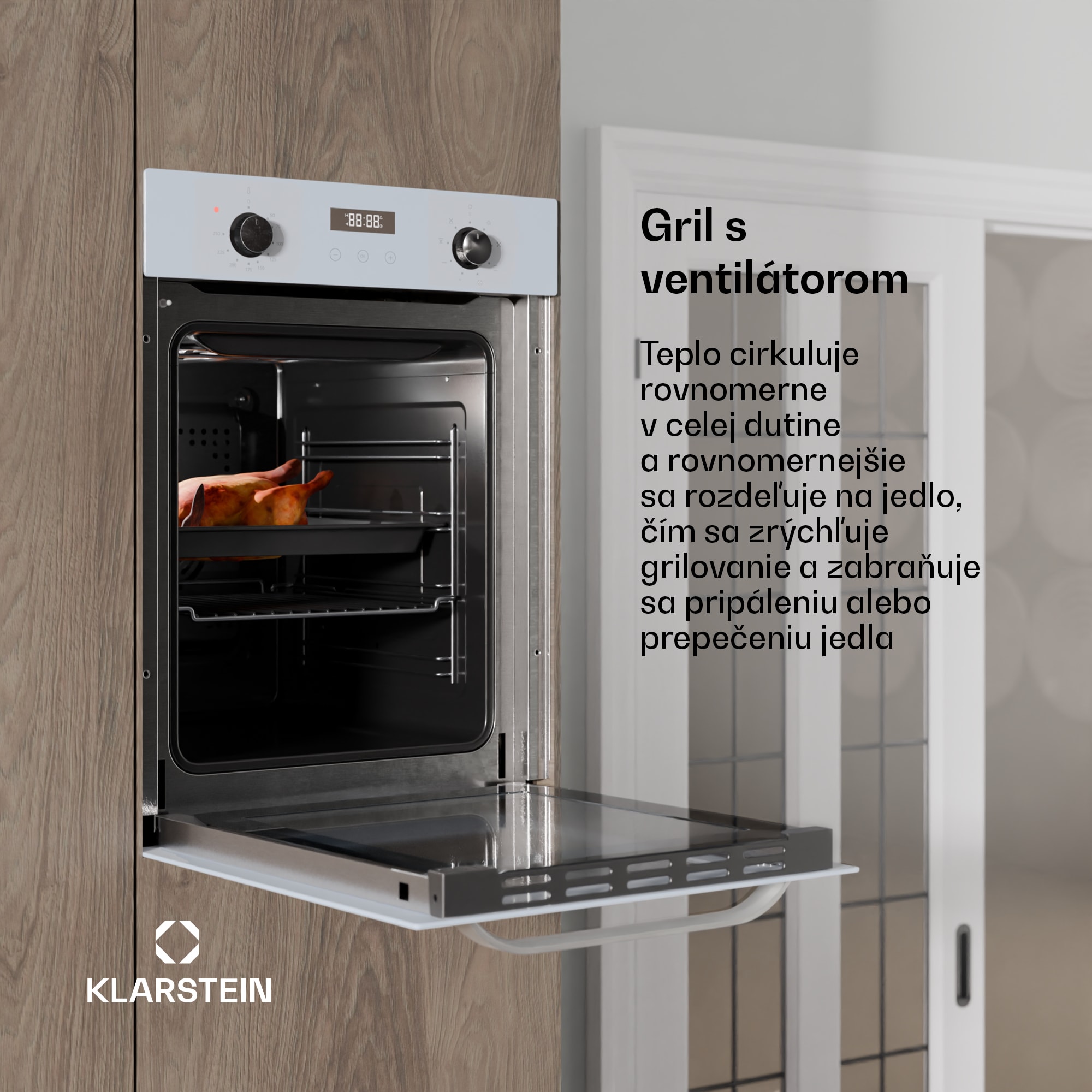 Klarstein SmartSlim rúra, Slim dizajn, 9 funkcií, objem 49 l, jednoduché čistenie, EEK A – Obrázok 4