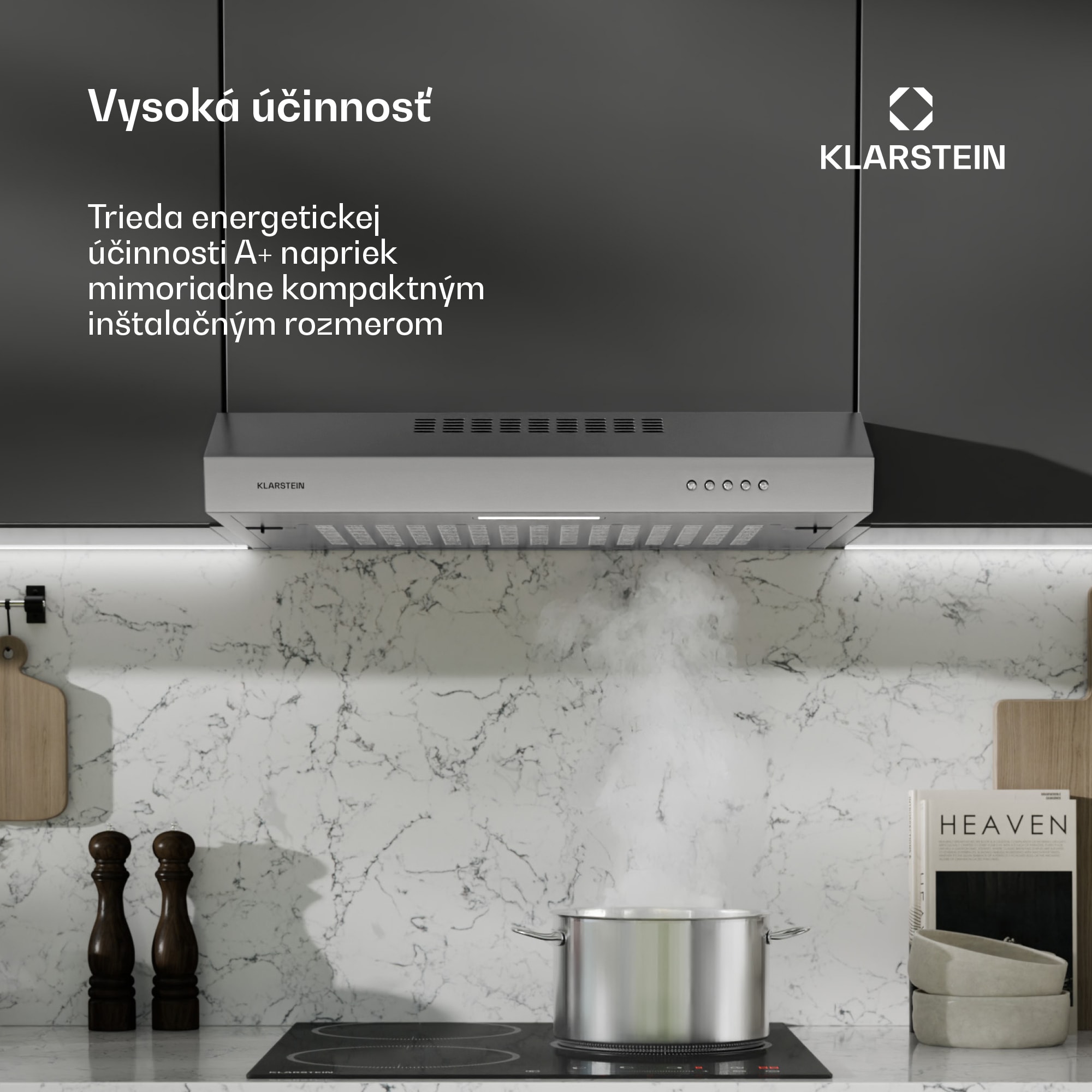 Klarstein SlimVent 60 Silver digestor – Obrázok 2