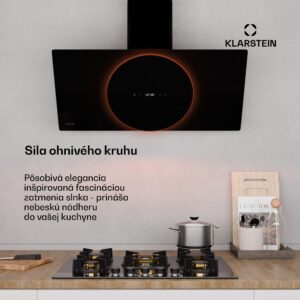 Klarstein Total Eclipse digestor, LED osvetlenie, dotykový, 594,2 m³/h, odsávanie/recirkulácia