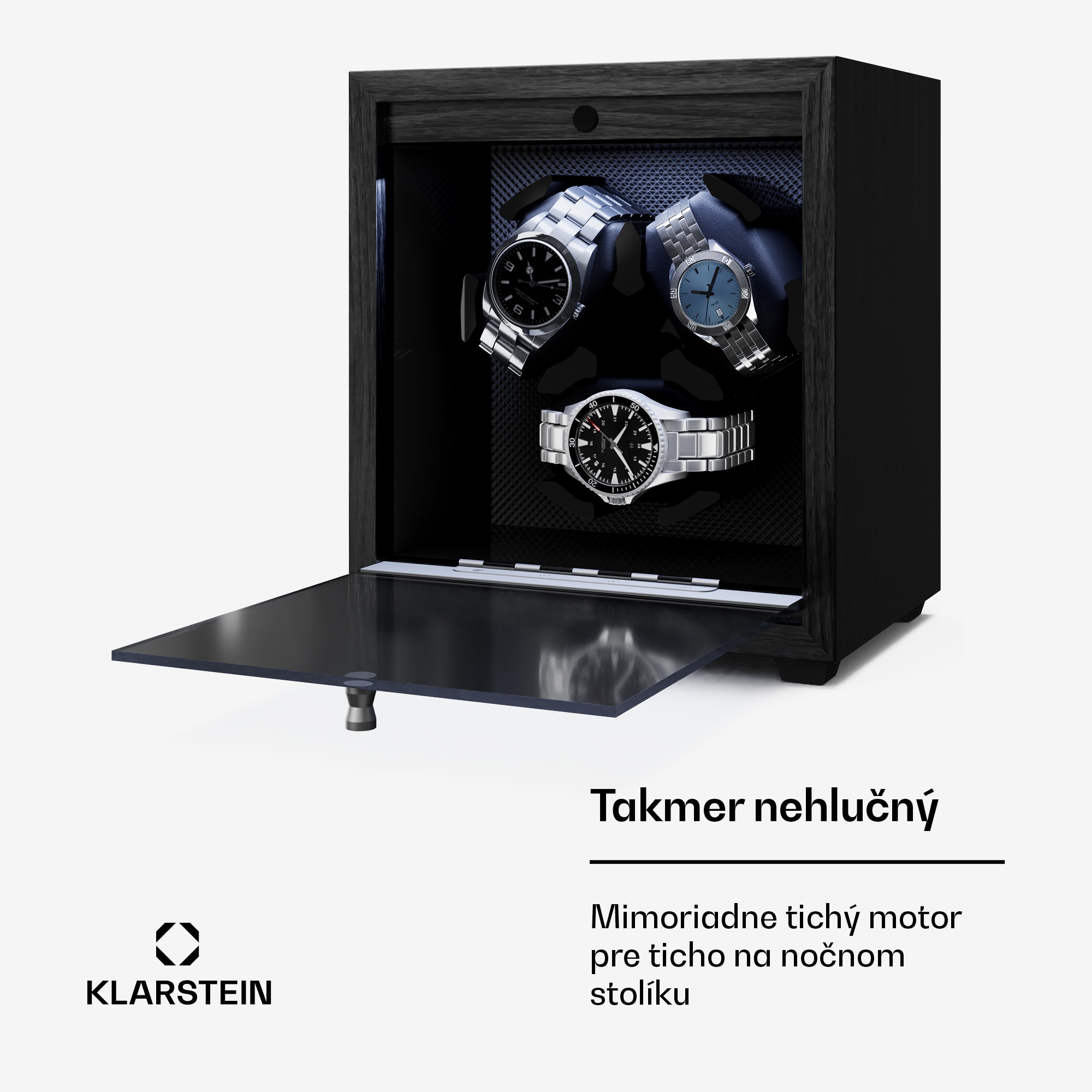 Klarstein Brienz 3 naťahovač hodiniek, 4 režimy, tichý, drevený vzhľad, flexibilný vankúš – Obrázok 3