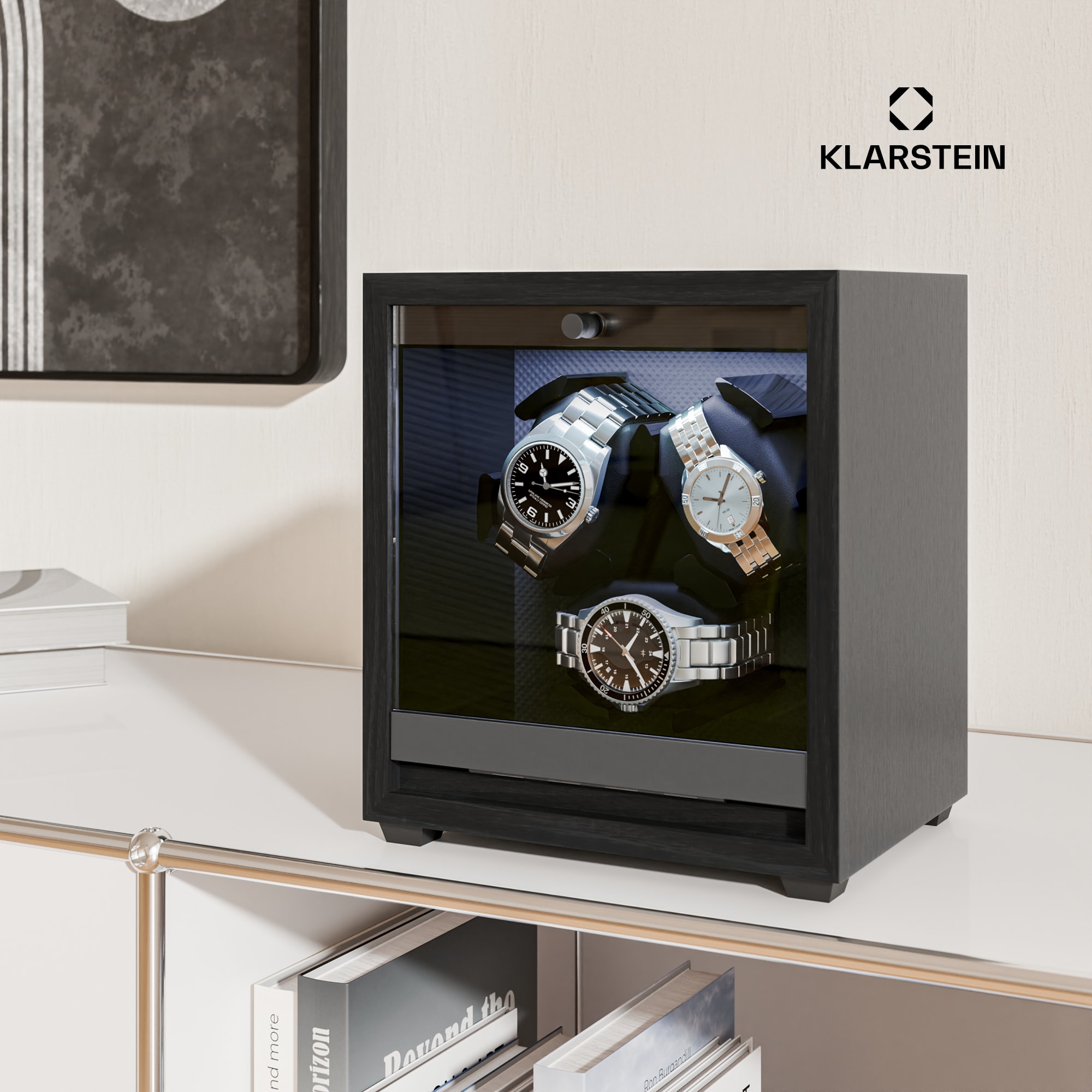 Klarstein Brienz 3 naťahovač hodiniek, 4 režimy, tichý, drevený vzhľad, flexibilný vankúš – Obrázok 5