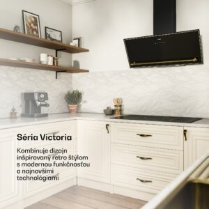 Klarstein Victoria šikmý digestor 90 cm prietok vzduchu 336 m³/h