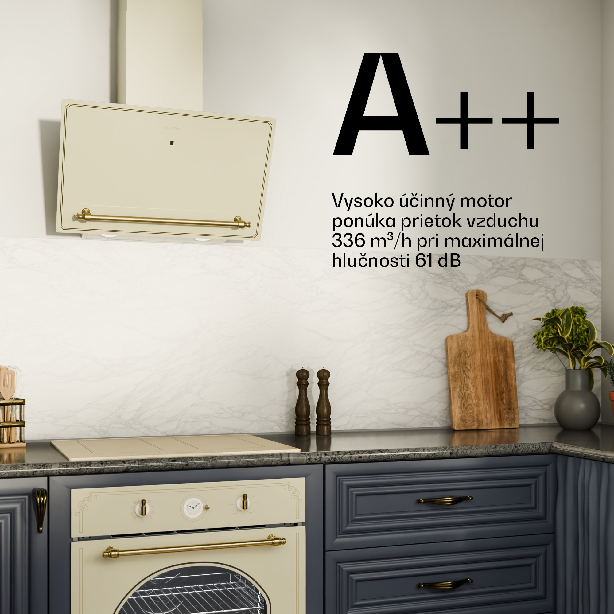 Klarstein Victoria šikmý digestor 60 cm prietok vzduchu 336 m³/h – Obrázok 3