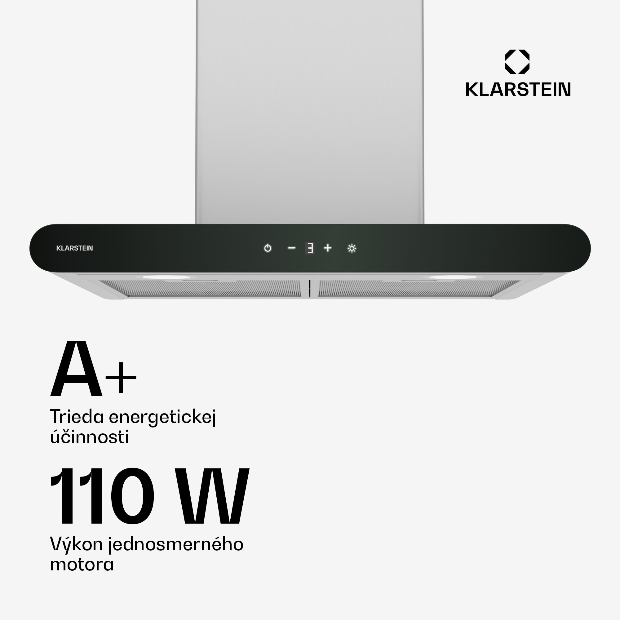 Klarstein CurveVent digestor, 700 m³/h, Dotykový, LED, 110 W, EEK A+ – Obrázok 3