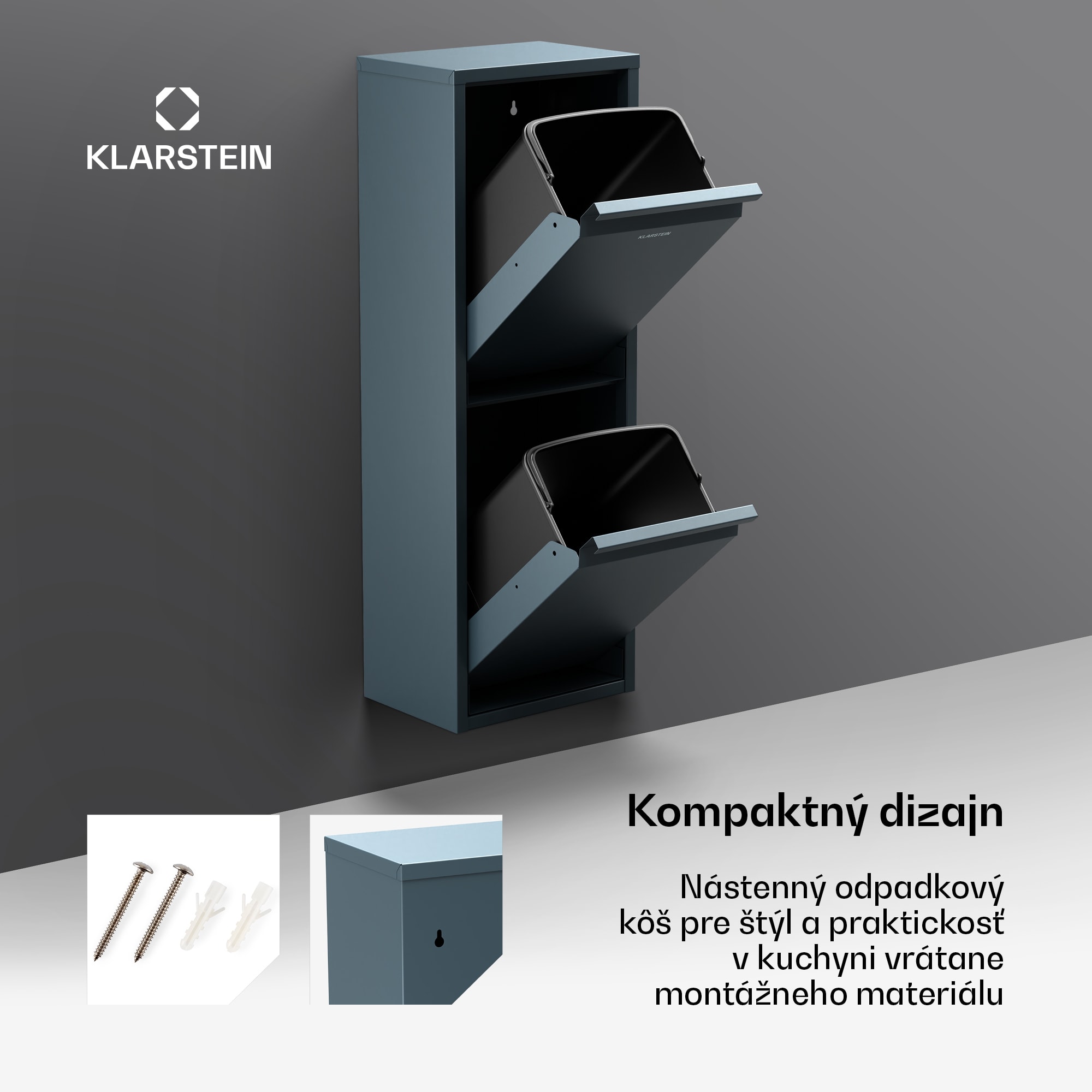 Klarstein Ordnungshüter 2 kôš na kuchynský odpad 36 L – Obrázok 3