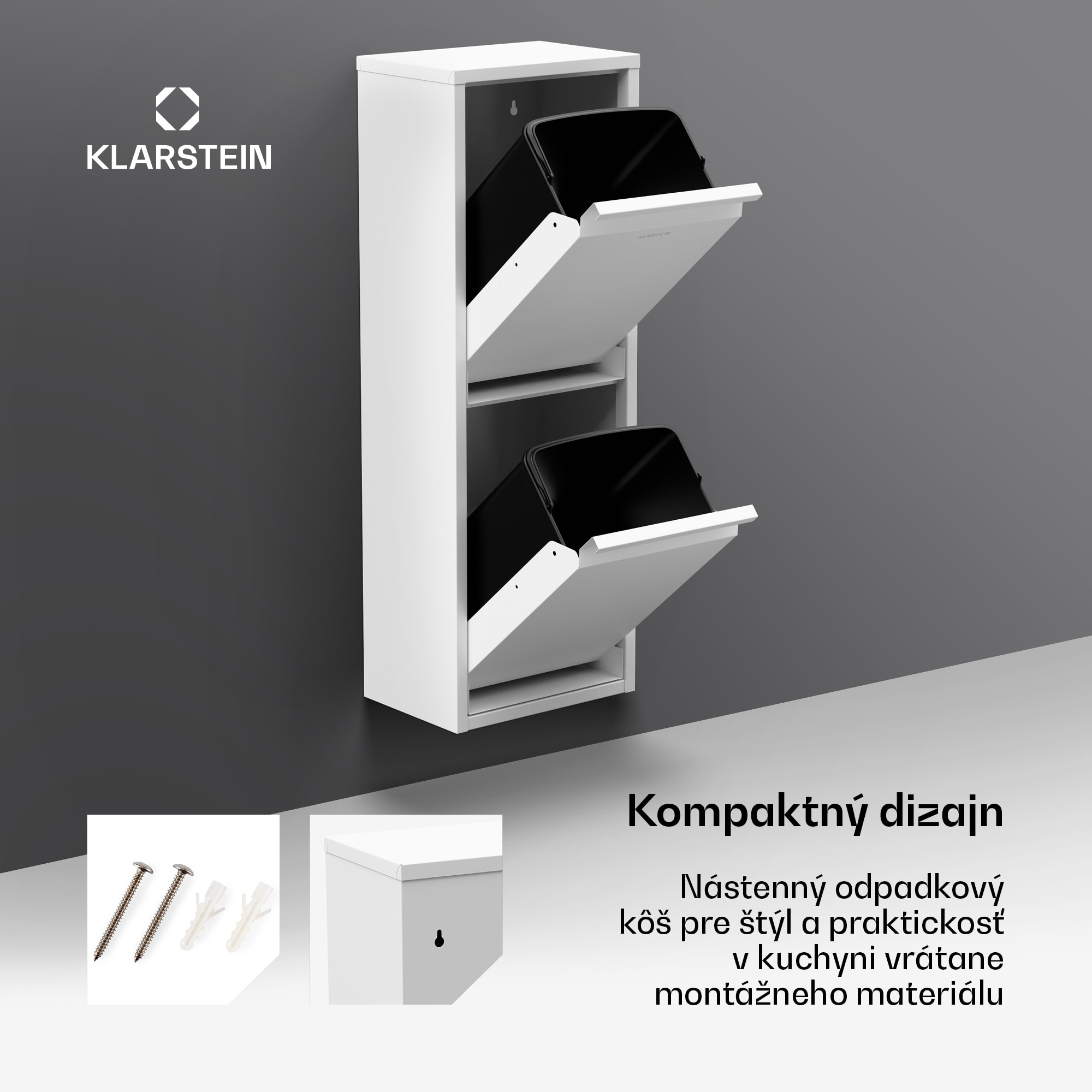 Klarstein Ordnungshüter 2 kôš na kuchynský odpad 36 L – Obrázok 3