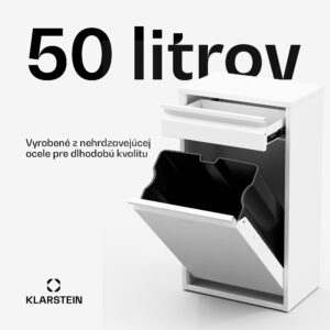 Klarstein Ordnungshüter Koš na kuchynský odpad 50 L so zásuvkou