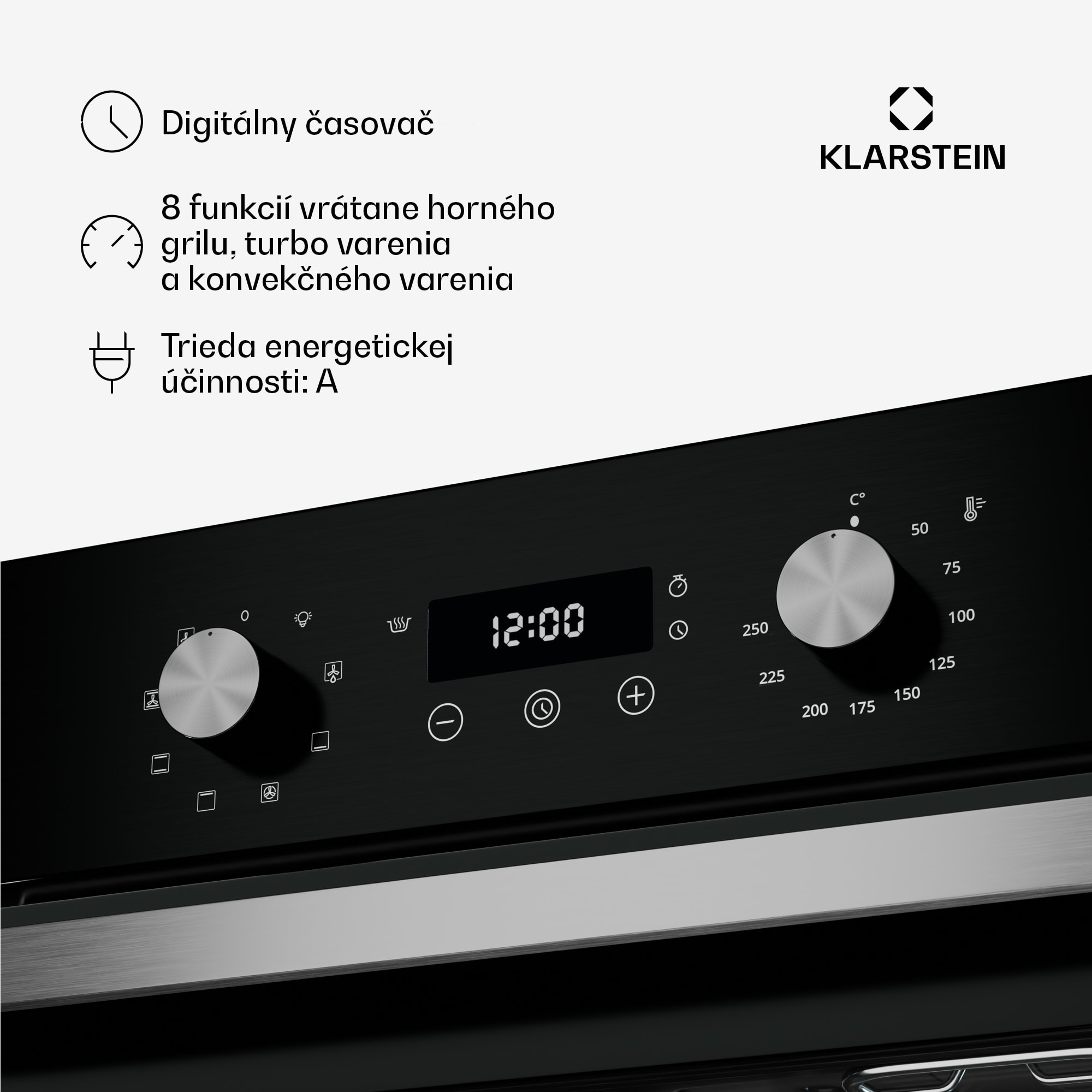 Klarstein SpaceSmart Kompaktná vstavaná rúra – Obrázok 3