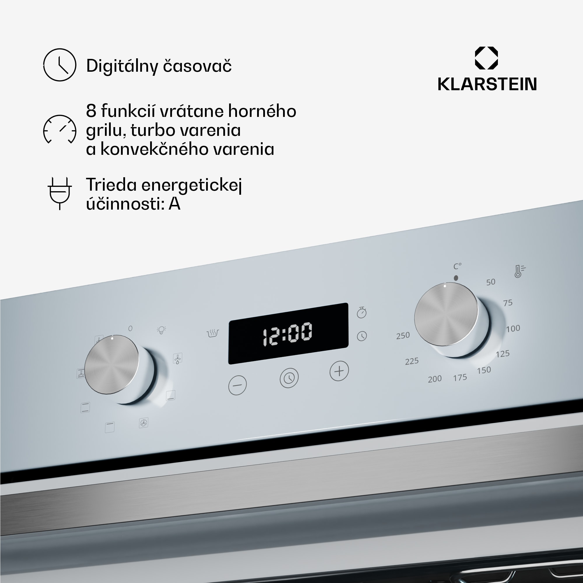 Klarstein SpaceSmart Kompaktná vstavaná rúra – Obrázok 3