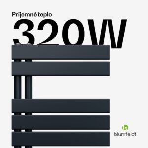 Blumfeldt Fairmont radiátor, 45 x 80 cm, nástenný, moderný dizajn, teplovodný